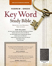 The Hebrew-Greek Key Word Study Bible: ESV Edition, Black Bonded Leather (Key Word Study Bibles) *Like New*