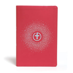 CSB One Big Story Bible, Pink LeatherTouch, Red Letter, Presentation Page, Study Helps for Children, Christ Connections, Memory Verses, Full-Color Maps, Easy-to-Read Bible Serif Type