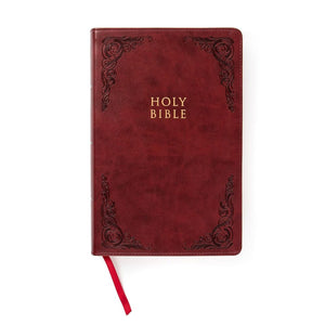 CSB Large Print Personal Size Reference Bible, Burgundy LeatherTouch, Red Letter, Presentation Page, Cross-References, Full-Color Maps, Easy-to-Read Bible Serif Type *Very Good*