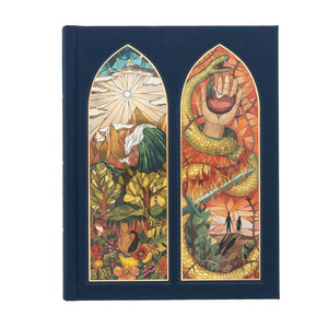 CSB Notetaking Bible, Stained Glass Edition, Sapphire Cloth Over Board, Black Letter, Wide Margins, Journaling Space, Single-Column, Reading Plan, Easy-to-Read Bible Serif Type *Good*