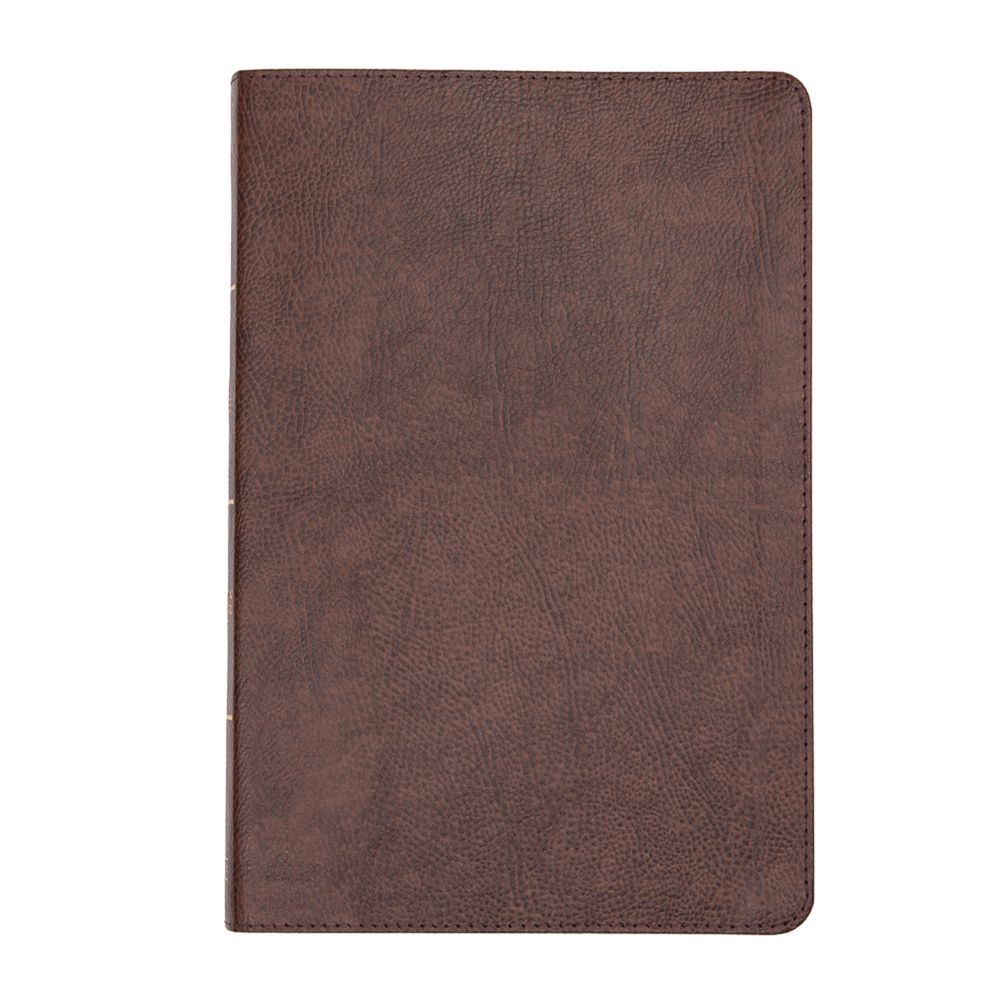 CSB Large Print Thinline Bible, Brown Bonded Leather, Indexed, Red Letter, Presentation Page, Full-Color Maps, Easy-to-Read Bible Serif Type