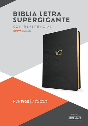 RVR 1960 Biblia letra supergigante edicion 2023, negro piel fabricada / RVR 1960 Super Giant Print Bible 2023 edition, Black Bonded Leather (Spanish Edition)