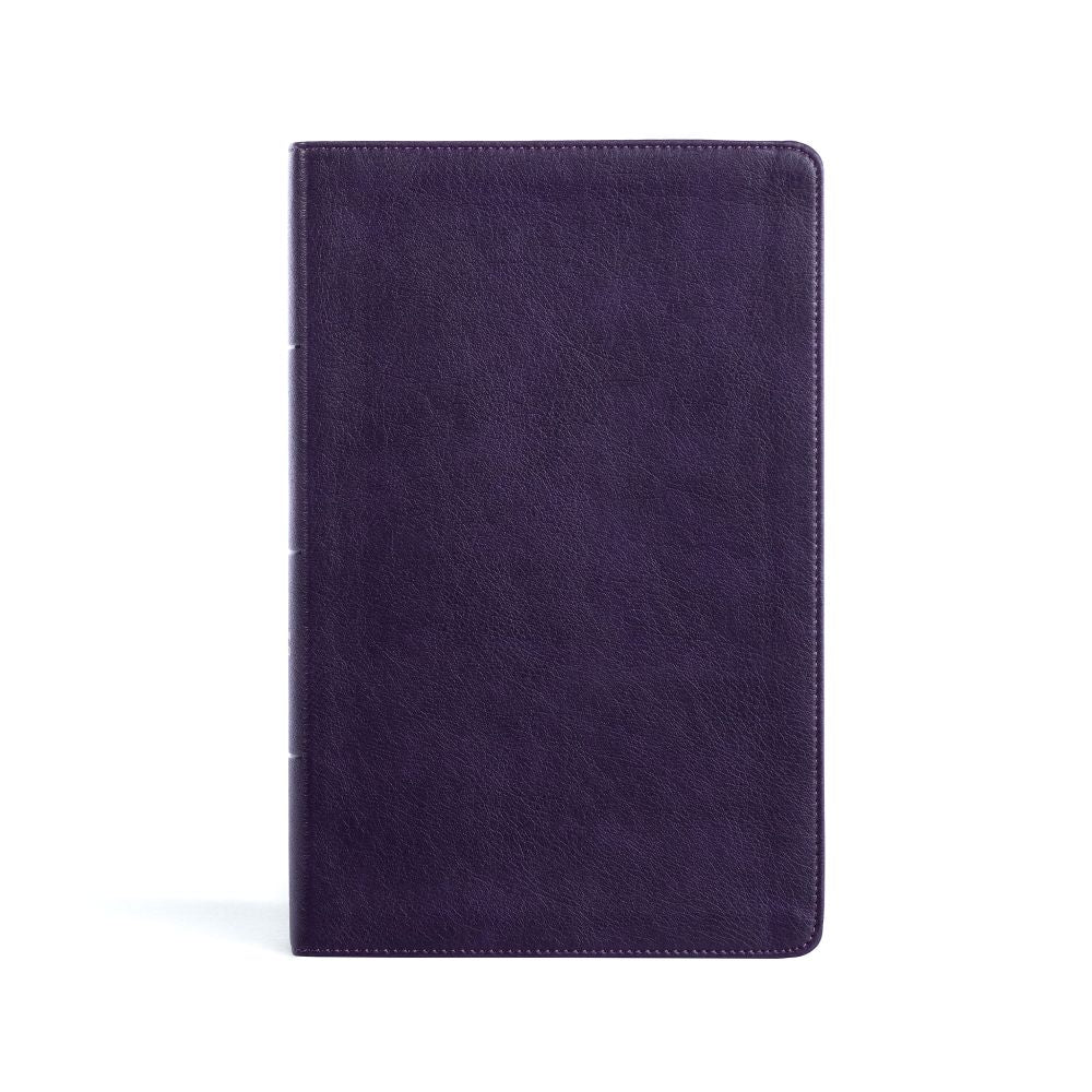 CSB Single-Column Personal Size Bible, Plum LeatherTouch, Black Letter, Presentation Page, Full-Color Maps, Easy-to-Read Bible Serif Type
