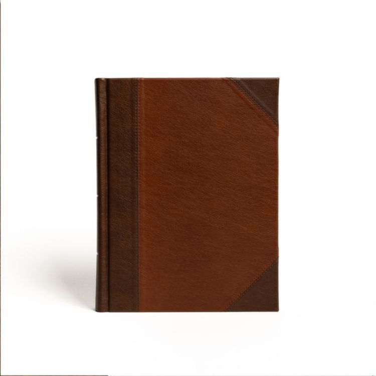 CSB Notetaking Bible, Large Print Edition, Brown/Tan LeatherTouch Over Board, Black Letter, Wide Margins, Journaling Space, Single-Column, Reading Plan, Easy-to-Read Bible Serif Type
