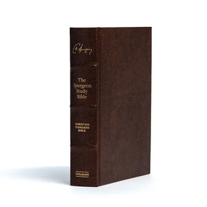 CSB Spurgeon Study Bible, Brown Bonded Leather-Over-Board, Black Letter, Study Notes and Commentary, Quotes, Sermons Outlines, Easy-to-Read Bible Serif Type