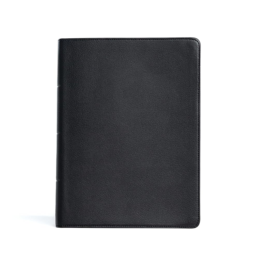 CSB Life Counsel Bible, Black Genuine Leather, Indexed, Black Letter, Articles, Word Studies, Quotes, Cross-References, Easy-to-Read Bible Serif Type cover image