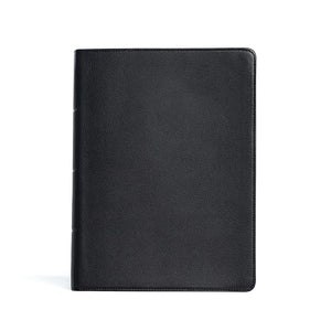 CSB Life Counsel Bible, Black Genuine Leather, Indexed, Black Letter, Articles, Word Studies, Quotes, Cross-References, Easy-to-Read Bible Serif Type cover image