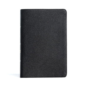 CSB Giant Print Reference Bible, Black Genuine Leather, Red Letter, Presentation Page, Cross-References, Full-Color Maps, Easy-to-Read Bible Serif Type cover image