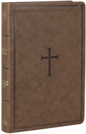 CSB Giant Print Reference Bible, Brown LeatherTouch, Red Letter, Presentation Page, Cross-References, Full-Color Maps, Easy-to-Read Bible Serif Type