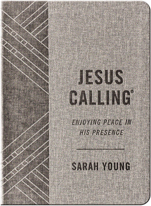Jesus Calling (Textured Gray Leathersoft): Enjoying Peace in His Presence (with Full Scriptures) *Very Good*