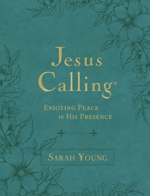 Jesus Calling, Large Text Teal Leathersoft, with Full Scriptures: Enjoying Peace in His Presence (A 365-Day Devotional) *Very Good*