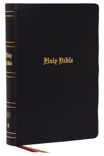 KJV Holy Bible, Super Giant Print Reference Bible, Black, Genuine Leather, 43,000 Cross References, Red Letter, Comfort Print: King James Version