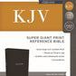 KJV Holy Bible, Super Giant Print Reference Bible, Black, Genuine Leather, 43,000 Cross References, Red Letter, Comfort Print: King James Version