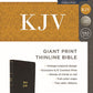 KJV Bible, Giant Print Thinline Bible, Vintage Series, Leathersoft, Black, Red Letter, Comfort Print: King James Version