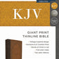 KJV Bible, Giant Print Thinline Bible, Vintage Series, Leathersoft, Brown, Red Letter, Comfort Print: King James Version