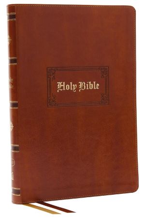 KJV Bible, Giant Print Thinline Bible, Vintage Series, Leathersoft, Tan, Red Letter, Comfort Print: King James Version
