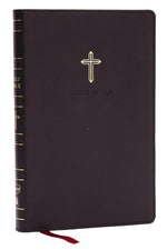 NKJV Holy Bible, Ultra Thinline, Black Leathersoft, Red Letter, Comfort Print cover image