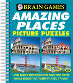 Brain Games - Picture Puzzles: Amazing Places - How Many Differences Can You Spot While Boosting Your Travel Trivia? cover image