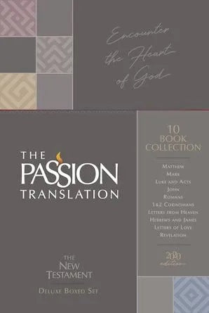 New Testament 10 Book Collection (2020 edition): Deluxe Boxed Set (The Passion Translation) *Like New*