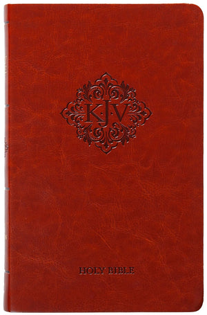 KJV Holy Bible: Caramel (Tan), Personal Large Print (11-pt) – Thumb Indexed, Faux Leather, King James Version *Like New*