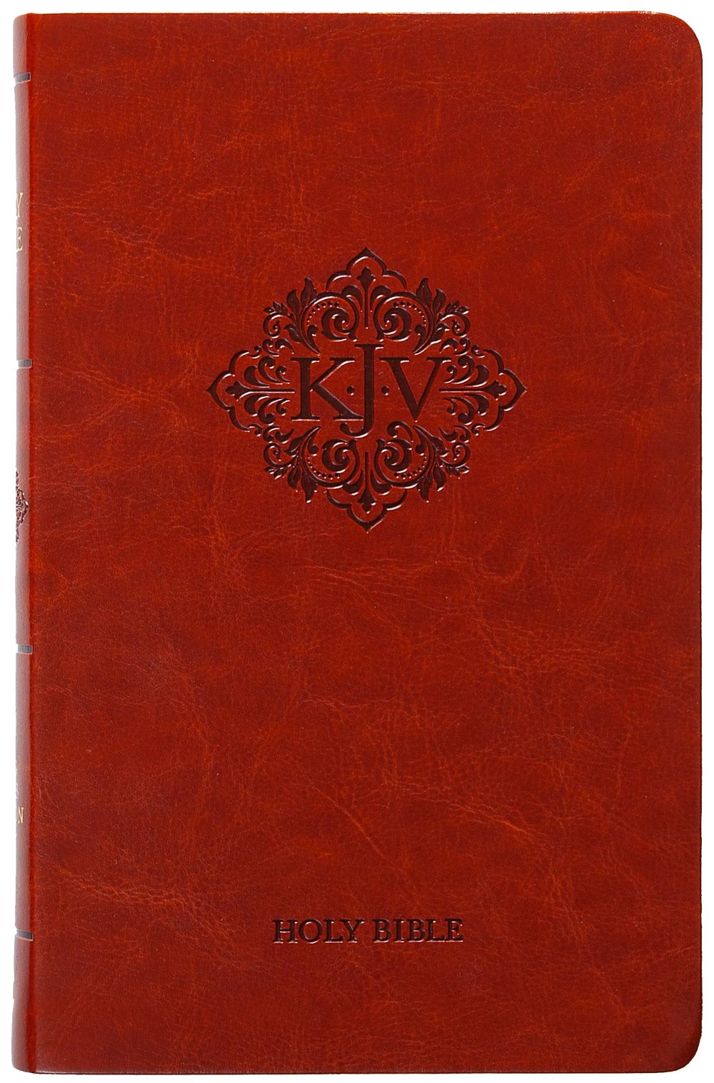 KJV Holy Bible: Caramel (Tan), Personal Large Print (11-pt) – Thumb Indexed, Faux Leather, King James Version *Like New*