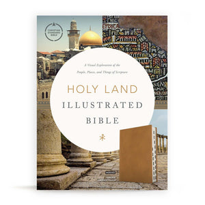 CSB Holy Land Illustrated Bible, Ginger LeatherTouch, Indexed, Black Letter, Full-Color Design, Articles, Photos, Illustrations, Easy-to-Read Bible Serif Type