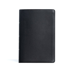 CSB Personal Size Giant Print Bible, Black Genuine Leather, Red Letter, Presentation Page, Footnotes, Full-Color Maps, Easy-to-Read Bible Serif Type