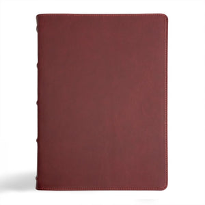 CSB Verse-by-Verse Reference Bible, Holman Handcrafted Collection, Marbled Burgundy Premium Calfskin, Black Letter, Presentation Page, Cross-References, Full-Color Maps, Easy-to-Read Bible Serif Type