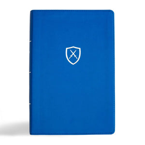 CSB Defend Your Faith Bible, Blue LeatherTouch, Red Letter, Full-Color Design, Presentation Page, Apologetics, Study Helps, Images, Profiles, Full-Color Maps, Easy-to-Read Bible Serif Type