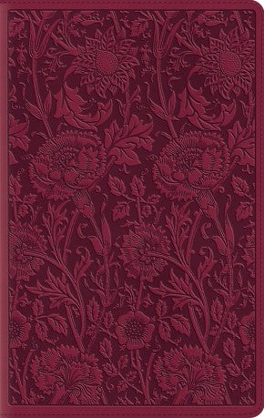 ESV Large Print Compact Bible (TruTone, Berry, Floral Design)
