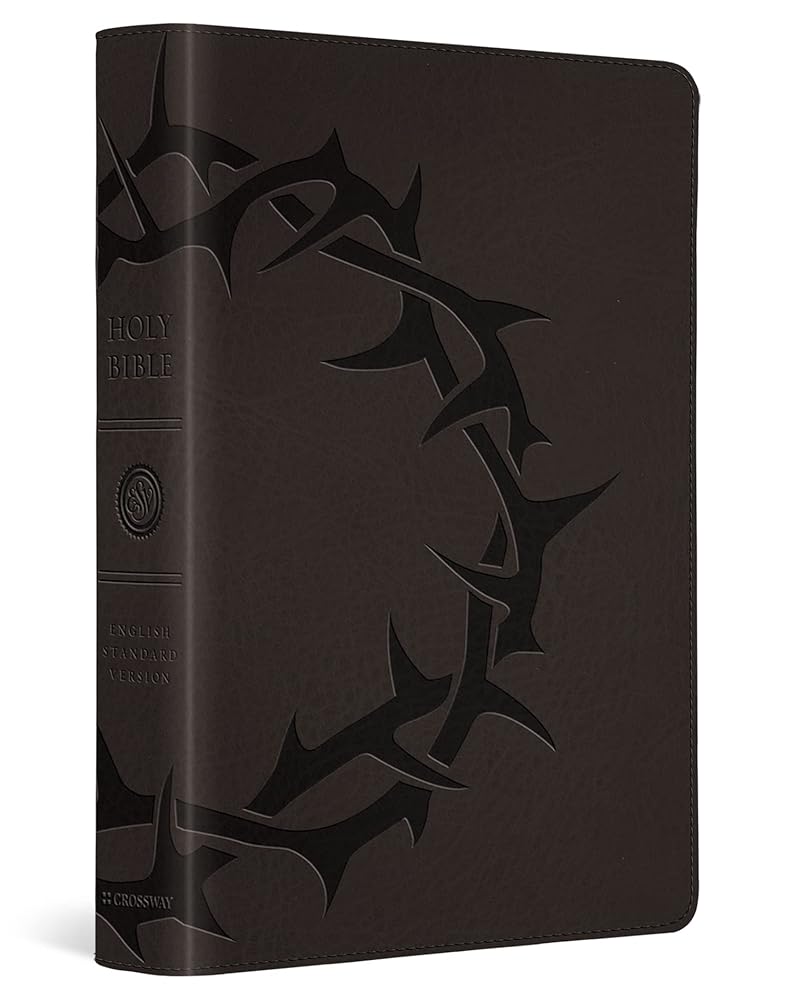 ESV Large Print Compact Bible (TruTone, Charcoal, Crown Design) cover image