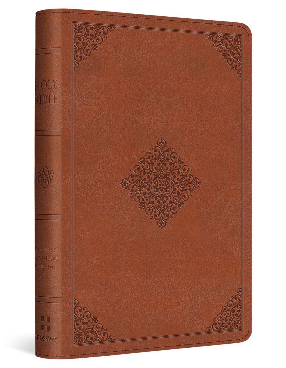 ESV Compact Bible (TruTone, English Saddle, Ornament Design)