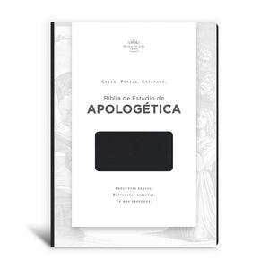 Biblia de Estudio de Apologetica, imitacion piel (Negro) (Spanish Edition)