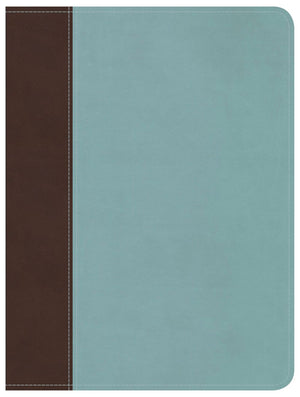 Life Essentials Study Bible, Brown/Blue LeatherTouch: Biblical Principles to Live By *Like New*