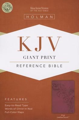 KJV Giant Print Reference Bible, Pink LeatherTouch