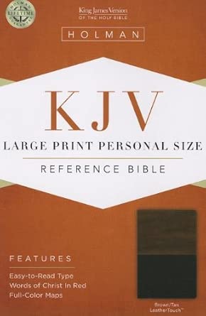 KJV Large Print Personal Size Reference Bible, Brown/Tan LeatherTouch cover image