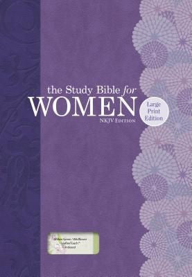 The Study Bible for Women: NKJV Large Print Edition, Willow Green/Wildflower LeatherTouch *Like New*