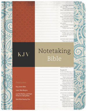 KJV Notetaking Bible, Blue Floral
