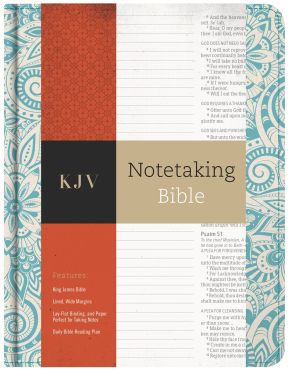 KJV Notetaking Bible, Blue Floral