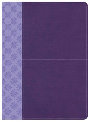 CSB Study Bible, Purple LeatherTouch, Red Letter, Study Notes and Commentary, Illustrations, Articles, Word Studies, Outlines, Timelines, Easy-to-Read Bible Serif Type *Like New*