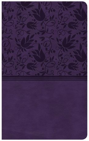 CSB Compact Ultrathin Bible, Purple LeatherTouch, Indexed