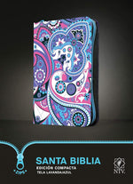Santa Biblia NTV, Edición compacta, Tela lavanda / azul (Tela) (Spanish Edition) cover image