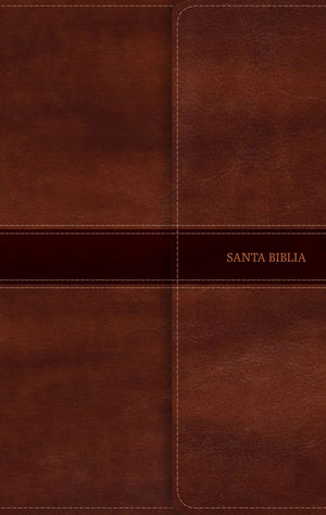 RVR 1960 Biblia Ultrafina, marron simil piel con indice y solapa