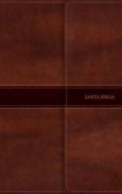 RVR 1960 Biblia Ultrafina, marron simil piel con indice y solapa