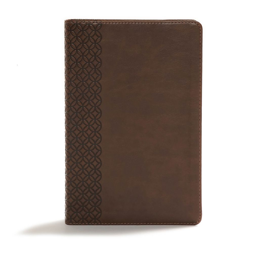 CSB Giant Print Center-Column Reference Bible, Brown LeatherTouch