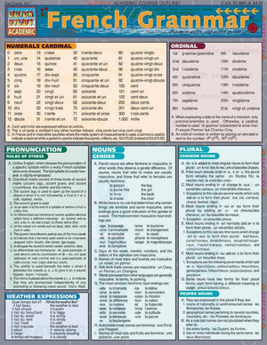 French Grammar: a QuickStudy Laminated Reference Guide