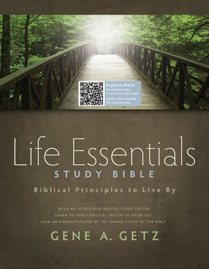 Life Essentials Study Bible, Brown/Green LeatherTlouch Indexed: Biblical Principles to Live By