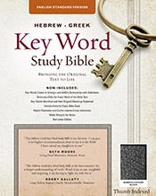 The Hebrew-Greek Key Word Study Bible: ESV Edition, Black Bonded Leather Thumb Indexed (Key Word Study Bibles) *Like New*