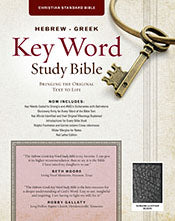The Hebrew-Greek Key Word Study Bible: CSB Edition, Black Genuine (Key Word Study Bibles) *Like New*