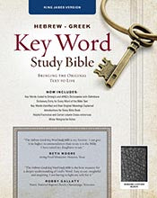 The Hebrew-Greek Key Word Study Bible: KJV Edition, Black Genuine Leather Thumb-Indexed (Key Word Study Bibles) *Like New*